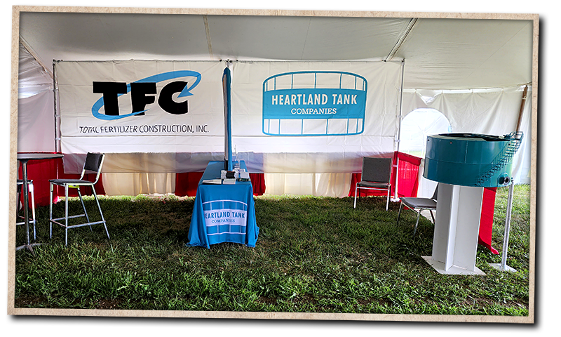 Heartland Tank Companies tent booth at MAGIE