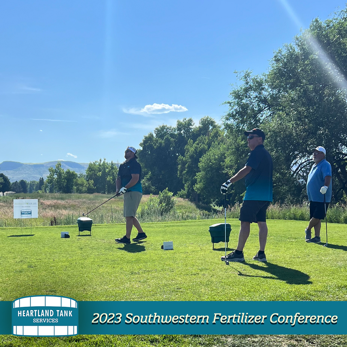 The Heartland Tank team plays in the Southwestern Fertilizer Conference 2023 Golf Tournament.